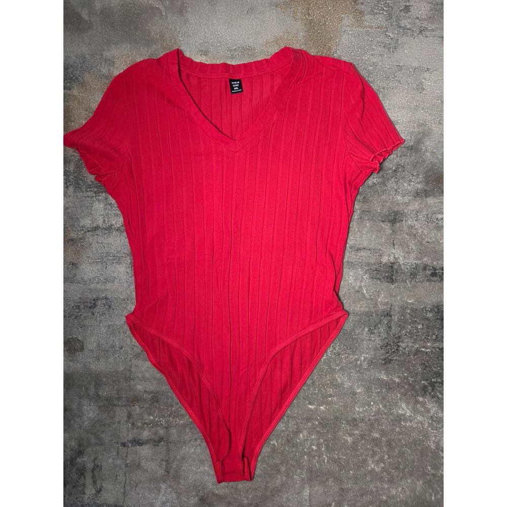 V Neck ribbed Bodysuit size XL - SHEIN